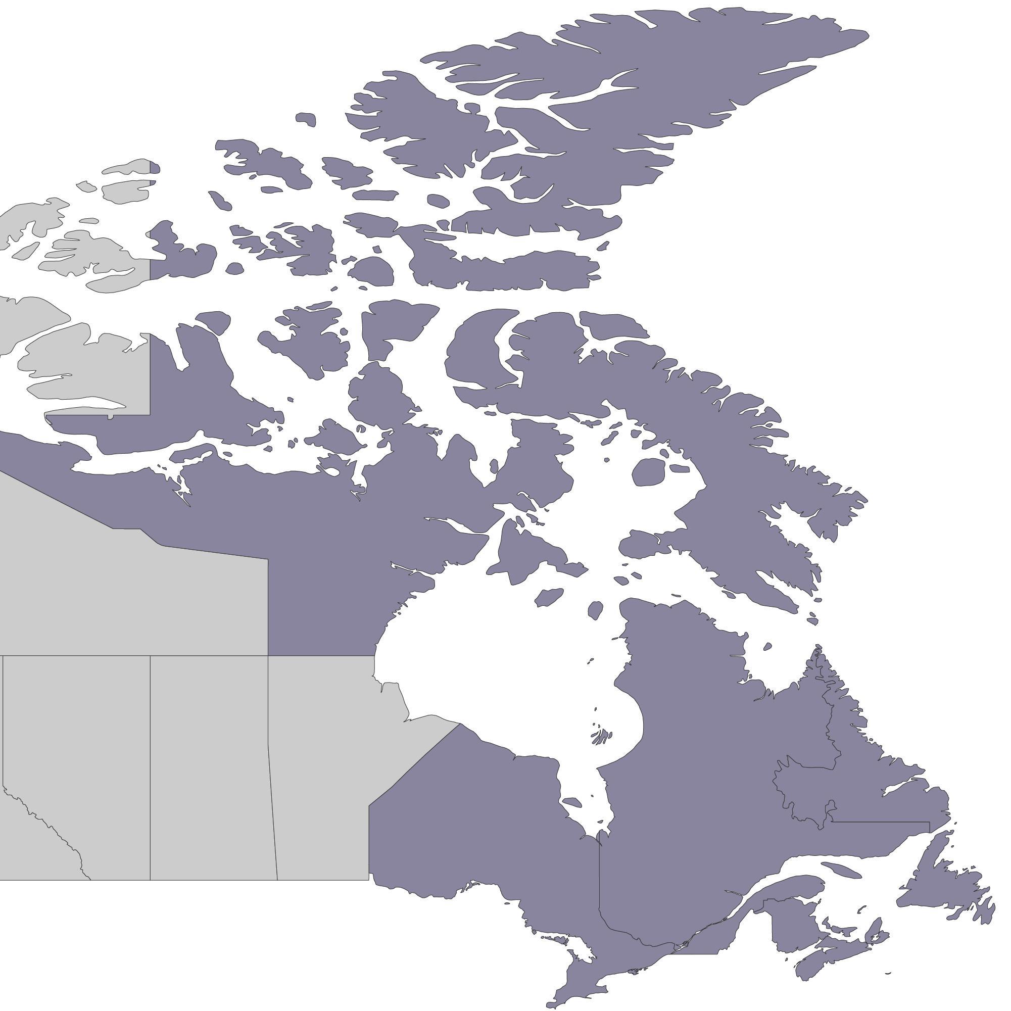 Canada East Region Map