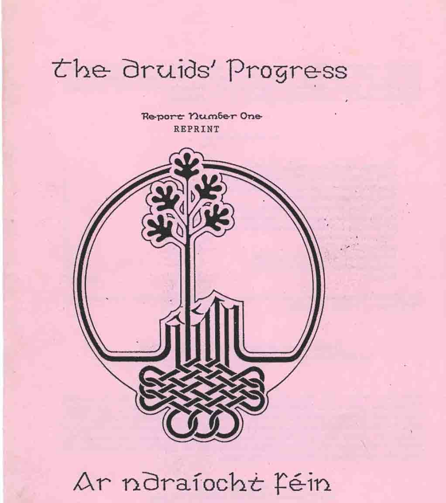 Druids progress Issue 1 Cover with the ADF Logo